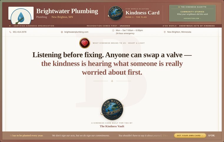 A Kindness Card at Rung 1