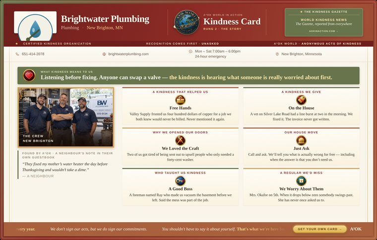A Kindness Card at Rung 2